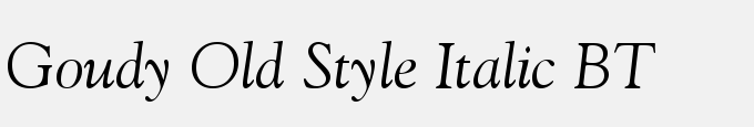 Goudy Old Style Italic BT
